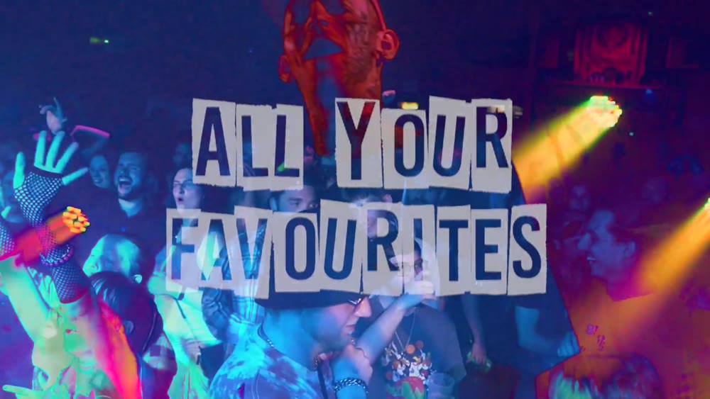 All your favourites, on screen over the crowd