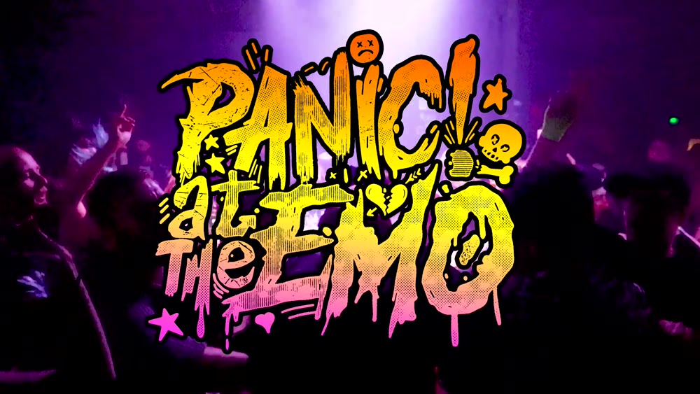 Panic At The Emo logo over the dance floor